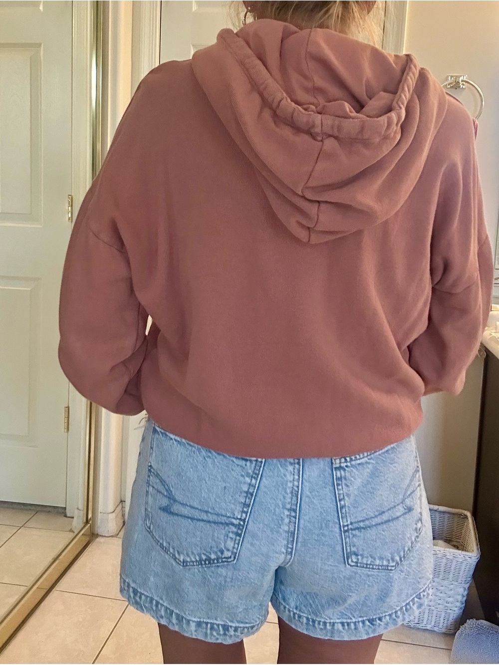 Aerie Offline Dusty Mauve Hooded Pullover Sweatshirt XS EXC. - Picture 6 of 10